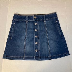 American Eagle Button Front Jean Skirt